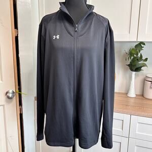 Under Armour Full Zip Jacket Womens Size X Large XL Black Pockets Shift Classic